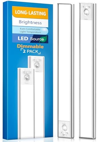 Under Cabinet LED Motion Sensor Lights, 2200mAh, 2 Pack