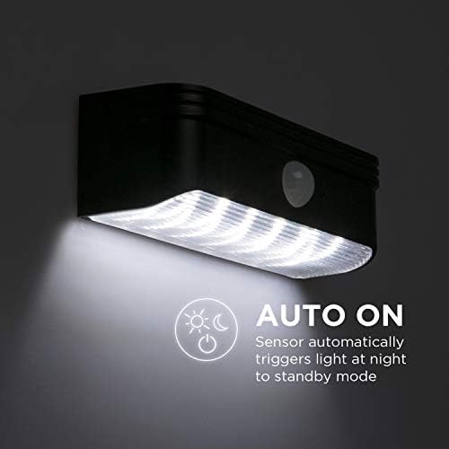 Home Zone Security Solar Step Lights, 2-Pack, Black