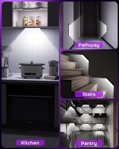 White Under Cabinet Lights, 2Pack