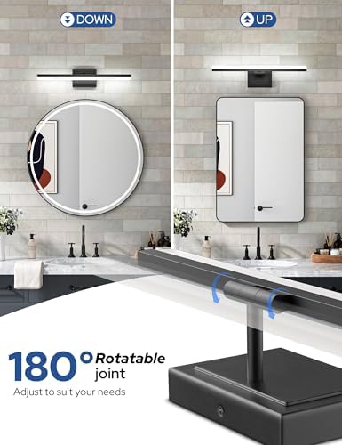 VOLISUN 24 inch Black LED Vanity Light