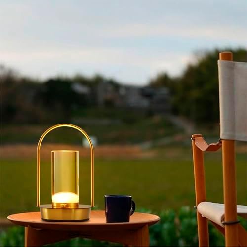 Rechargeable Cordless Touch Table Lamp, Gold