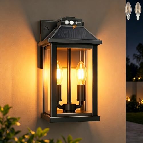 ropelux Solar Motion Sensor Porch Lights, 1 Pack