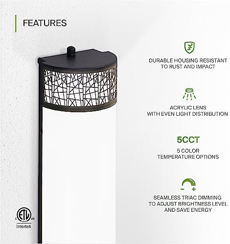 ASD 36-Inch LED Bathroom Vanity Light, Black