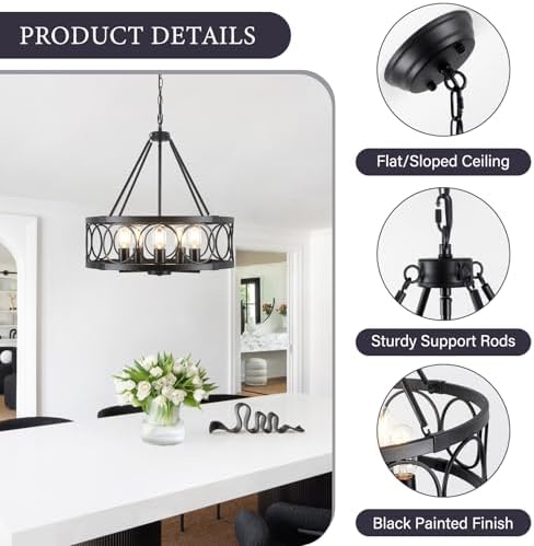 5-Light Farmhouse Chandelier