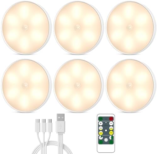 Under Cabinet Lighting with Remote, Motion Sensor Step Lights