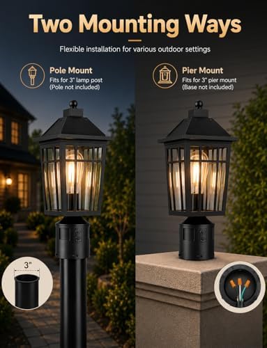 Yisuro Hardwired 360° Motion Sensor Post Light