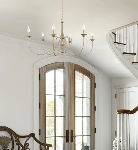 Kira Home Sherbrooke 44-Inch 6-Light Chandelier