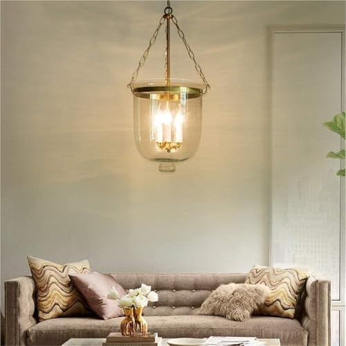 LNPTAL Vintage Gold Lantern Pendant Light