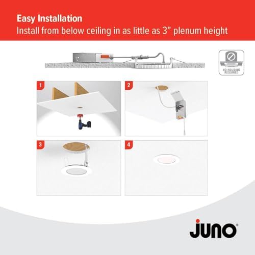 Juno 6-Inch Round Baffle Wafer LED Downlight, 1 Pack