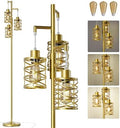 Oneach 70" Dimmable Gold 3-Bulb Floor Lamp