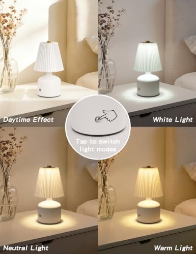 Small Rechargeable Table Lamp with 3-Color Dimming