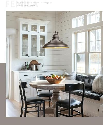 FEMILA 18" Outdoor Pendant Light, Oil Rubbed Bronze
