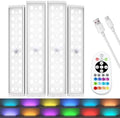 Diomart Wireless RGB Under Cabinet Lights, 4 Pack