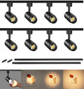 Zoomable 8-Light 12W LED Track Lighting Kit, Black