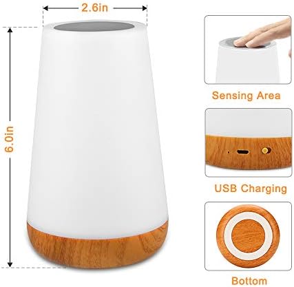 Portable Rechargeable Table Lamp, 13 Colors RGB