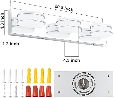 GOODATE Chrome 3-Light LED Vanity Light