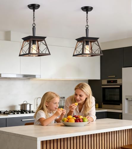 Q&S Farmhouse Pendant Light, Bronze, 1-Light