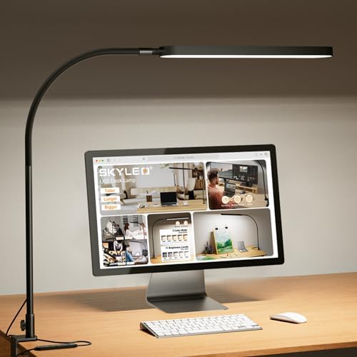 SKYLEO LED Desk Lamp, 33.5" Tall, 5 Color Modes