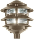 Greenfield 120V 3-Tier LED Outdoor Pathway Light, Bronze