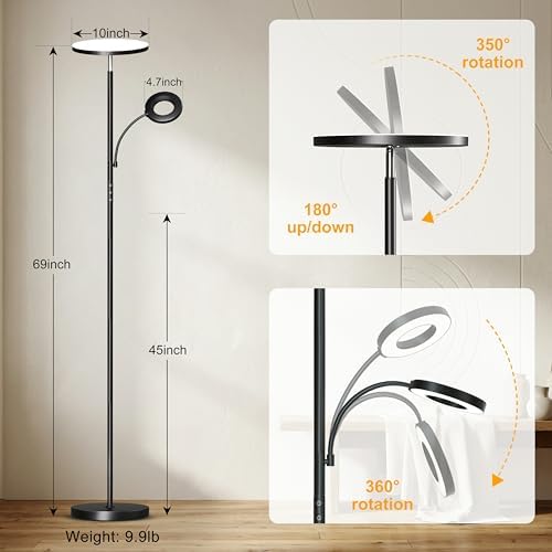 marctronic 42W 4000LM Dimmable LED Floor Lamp