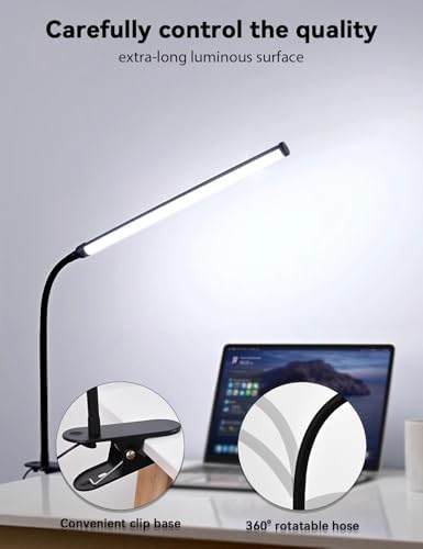 2 Pack USB LED Desk Lamps with Clamp