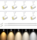 VANoopee 5-Color 8-Light LED Track Lighting Kit, White