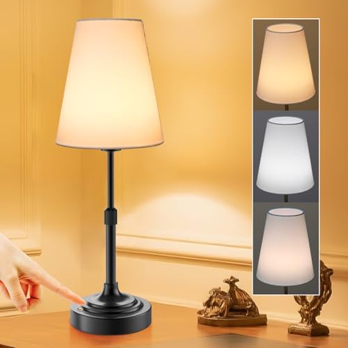 Black Portable Cordless Table Lamp, 2700-6000K