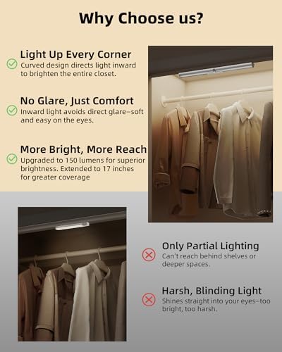 EZVALO 17-Inch Motion Sensor Closet Lights