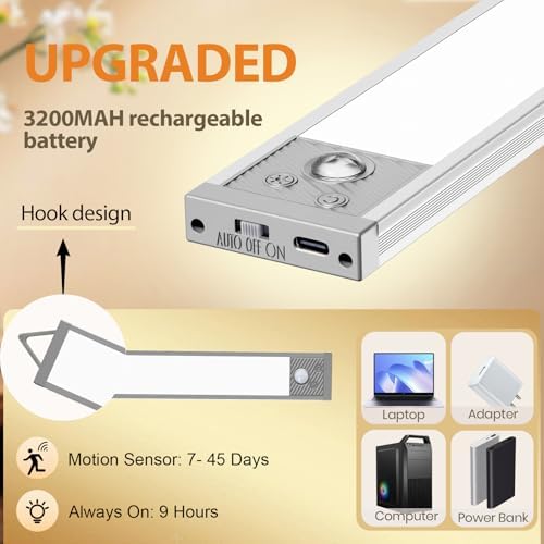 13.5Inch 3200mAh Under Cabinet Light, 2Pack