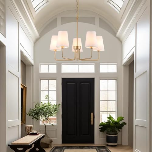 AMZASA 5-Light Gold Chandelier