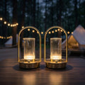 2 Pack Rechargeable Cordless Touch LED Table Lamps, Gold