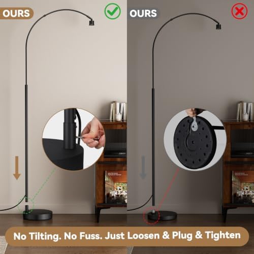 Ambimall Arc Floor Lamp, Adjustable Color Temperature and Brightness