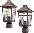 Darkaway Outdoor Post Light with Water Ripple Glass