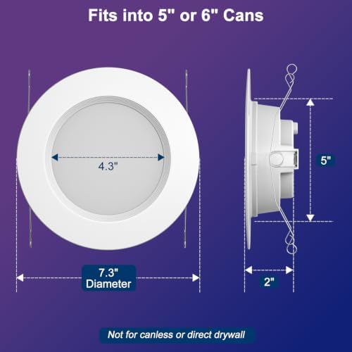 6 Inch Smart Color Changing LED Recessed Can Lights