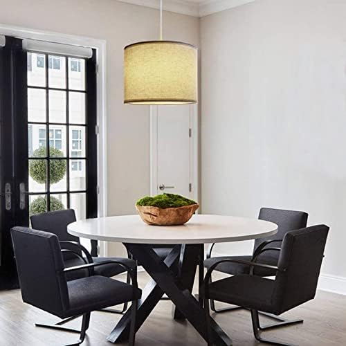 KUAUGST Plug in Pendant Light, 15 FT Cord, Beige