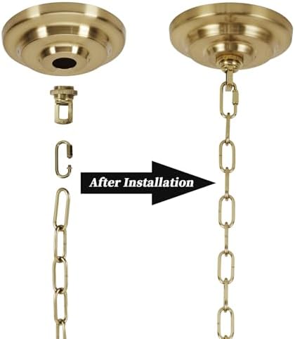 5.3 Inches Brass Light Fixture Canopy Kit
