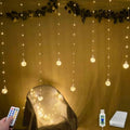YOLIGHT Wishing Ball Curtain Lights, 200 LED Warm White
