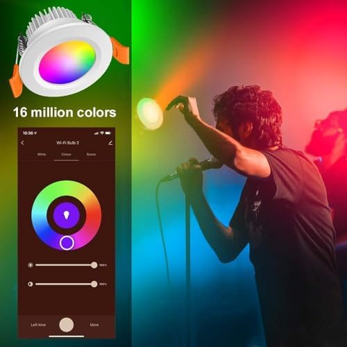 Smart 3 Inch WiFi LED Downlight, RGB & CCT, 10 Pack