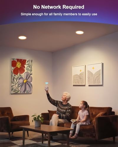 DUSKTEC 6 Inch Color Changing Canless Recessed Lighting