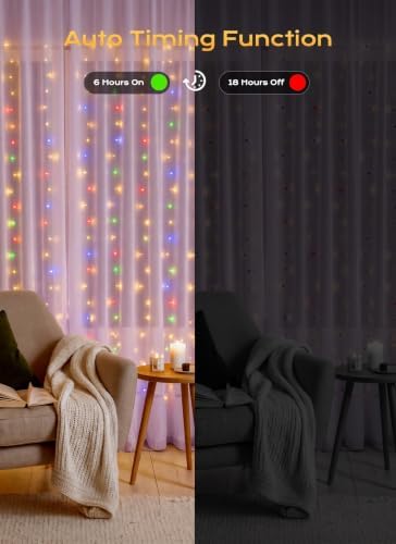 Brightown 300 LED Curtain String Lights, 9.8 FT
