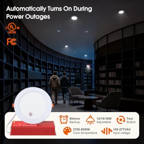 6-Inch Emergency LED Downlight, 2 Pack