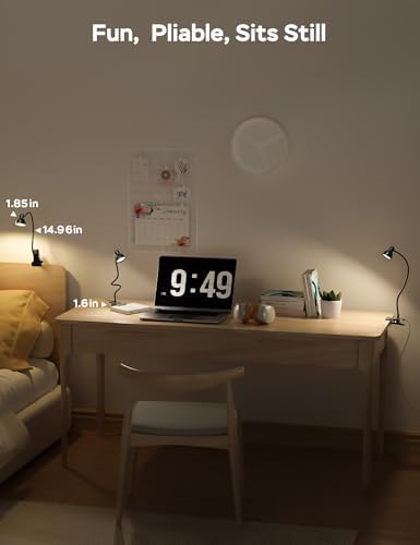 LiFMIRA Clip-on Reading Light, 3 Color Modes, Black