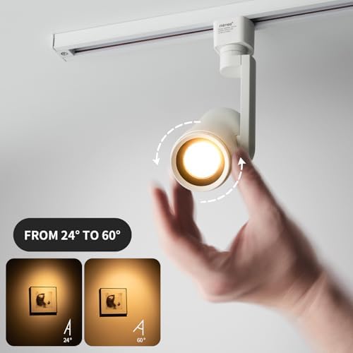 mirrea 5-Color Zoomable LED Track Lighting Heads, 6 Pack