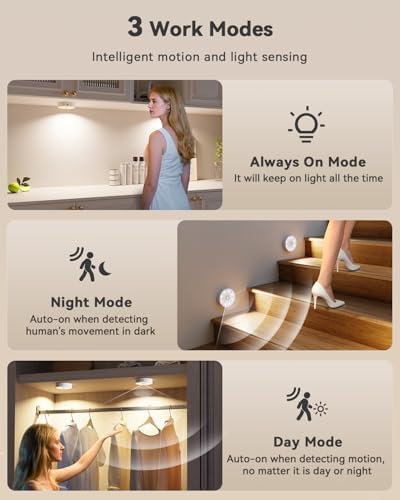 Rechargeable Puck Lights with Remote, 8 Pack