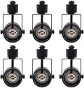 CLOUDY BAY 6-Pack H-Type GU10 Track Lighting Heads, Black