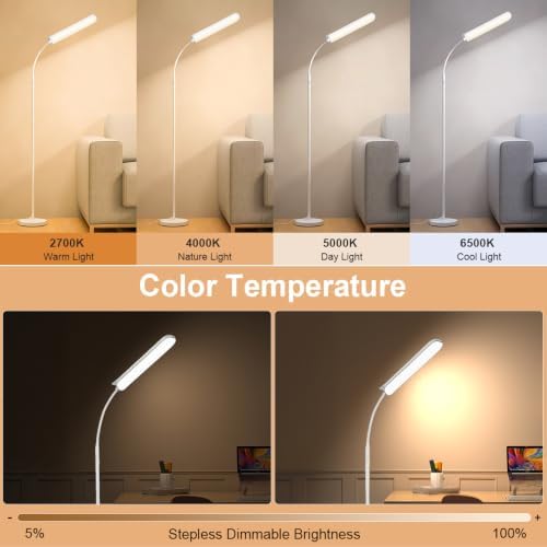 FRIDEKO HOME Floor Lamp for Living Room Over Chair Reading 18W 1800LM