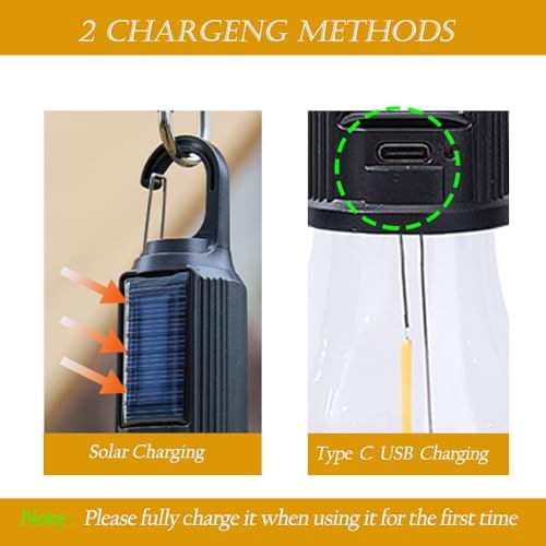 2-Pack USB Rechargeable Camping Lanterns