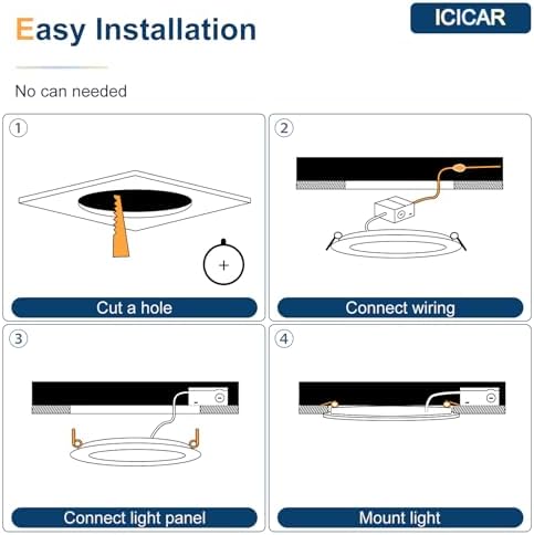 12 Pack 6 Inch Dimmable LED Recessed Ceiling Lights