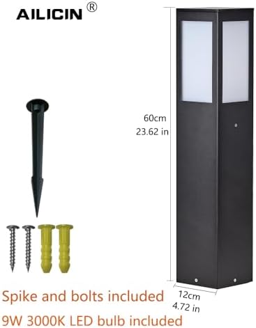 Outdoor Path Light, Post Lights,LED Bollard Lamp for Walkway, Garden