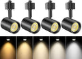 VANoopee 5-Color H-Type LED Track Heads, 4-Pack Black